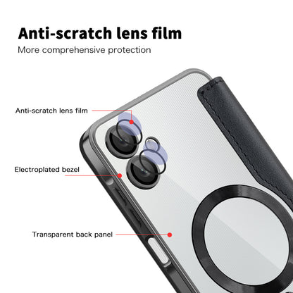 MagSafe-etui til Samsung Galaxy A06 A065, Techsuit, SmartMag Book, Sort