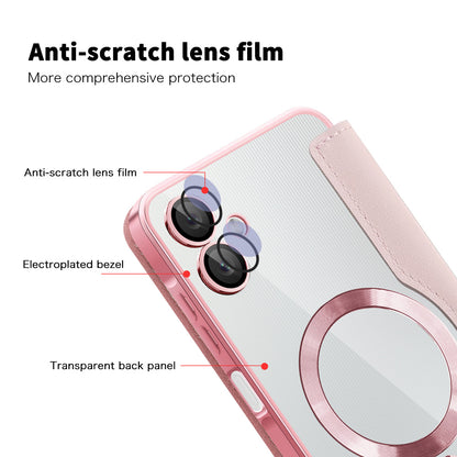 MagSafe-etui til Samsung Galaxy A06 A065, Techsuit, SmartMag Book, Lyserød