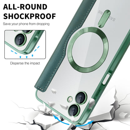 MagSafe-etui til Samsung Galaxy A06 A065, Techsuit, SmartMag Book, Grøn