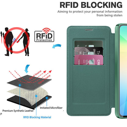 MagSafe-etui til Samsung Galaxy A06 A065, Techsuit, SmartMag Book, Grøn