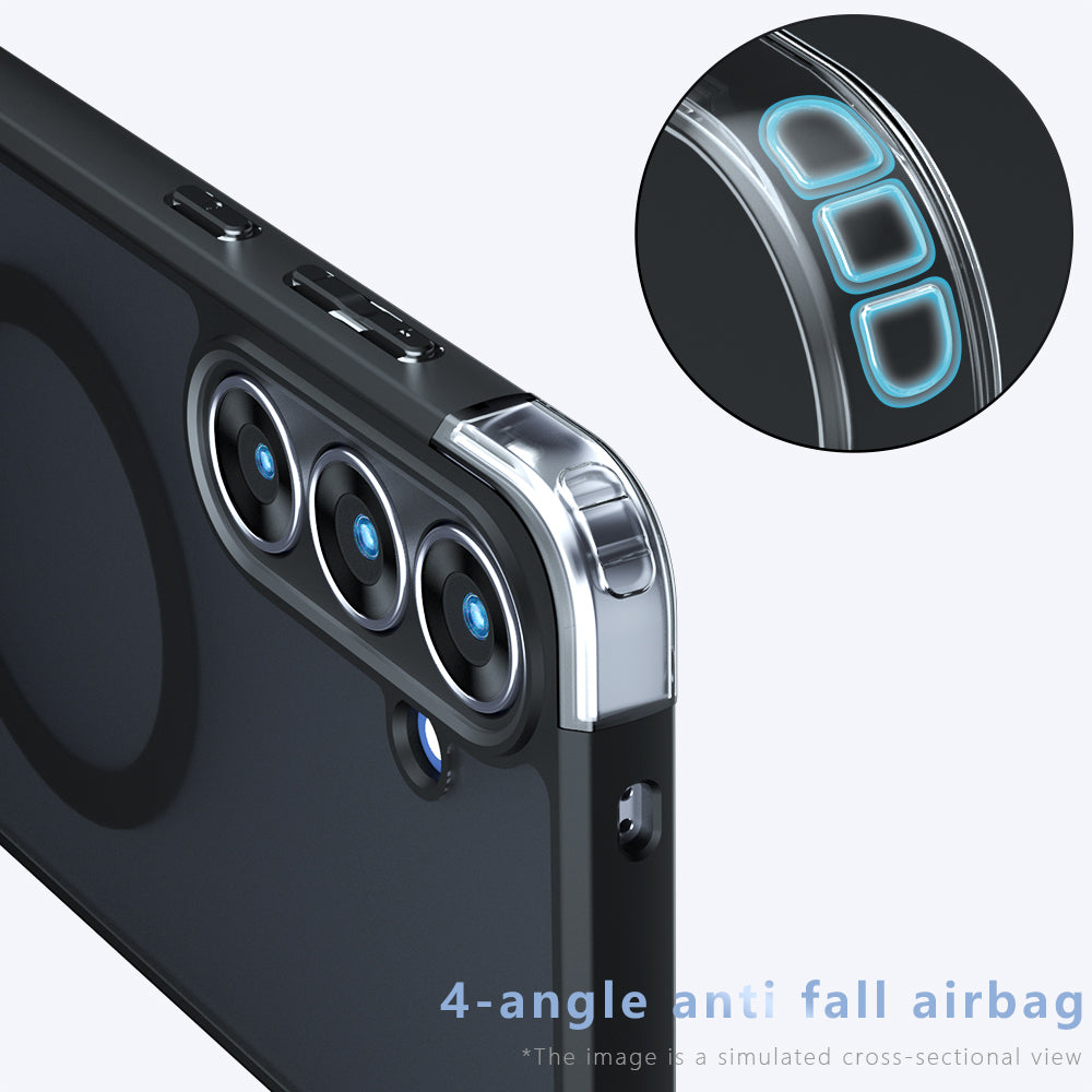 MagSafe cover til Samsung Galaxy A07 4G A075, Techsuit, PureFrost, Satin Sort