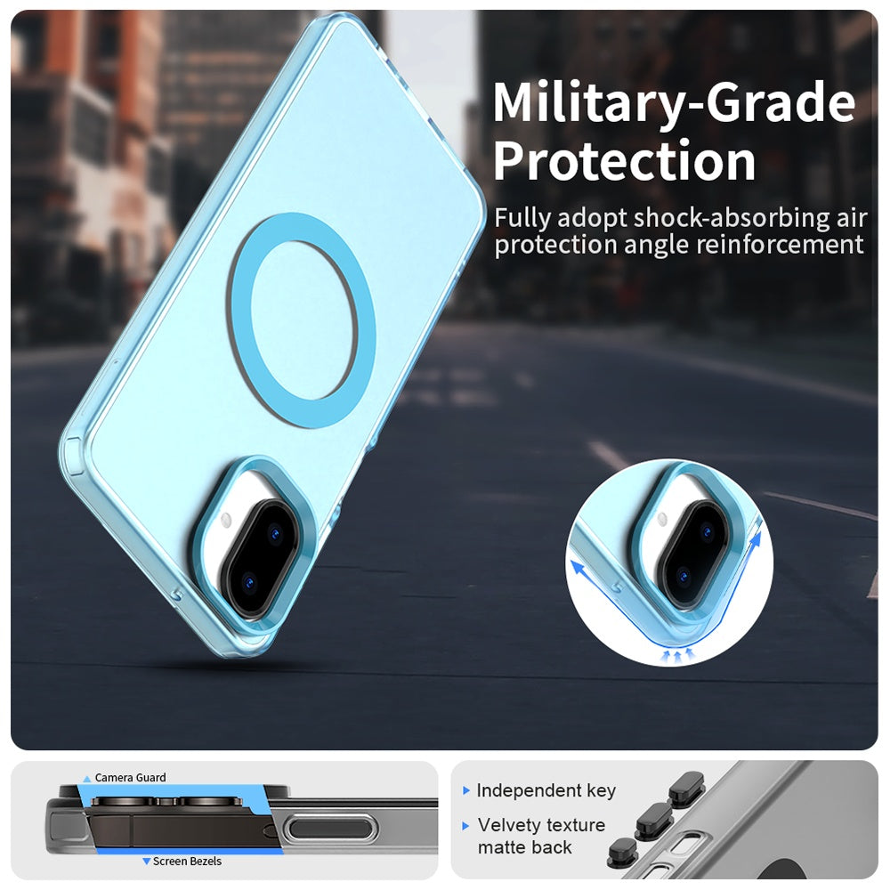 MagSafe-etui til Samsung Galaxy A07 4G A075, Techsuit, CandyCase, Blå