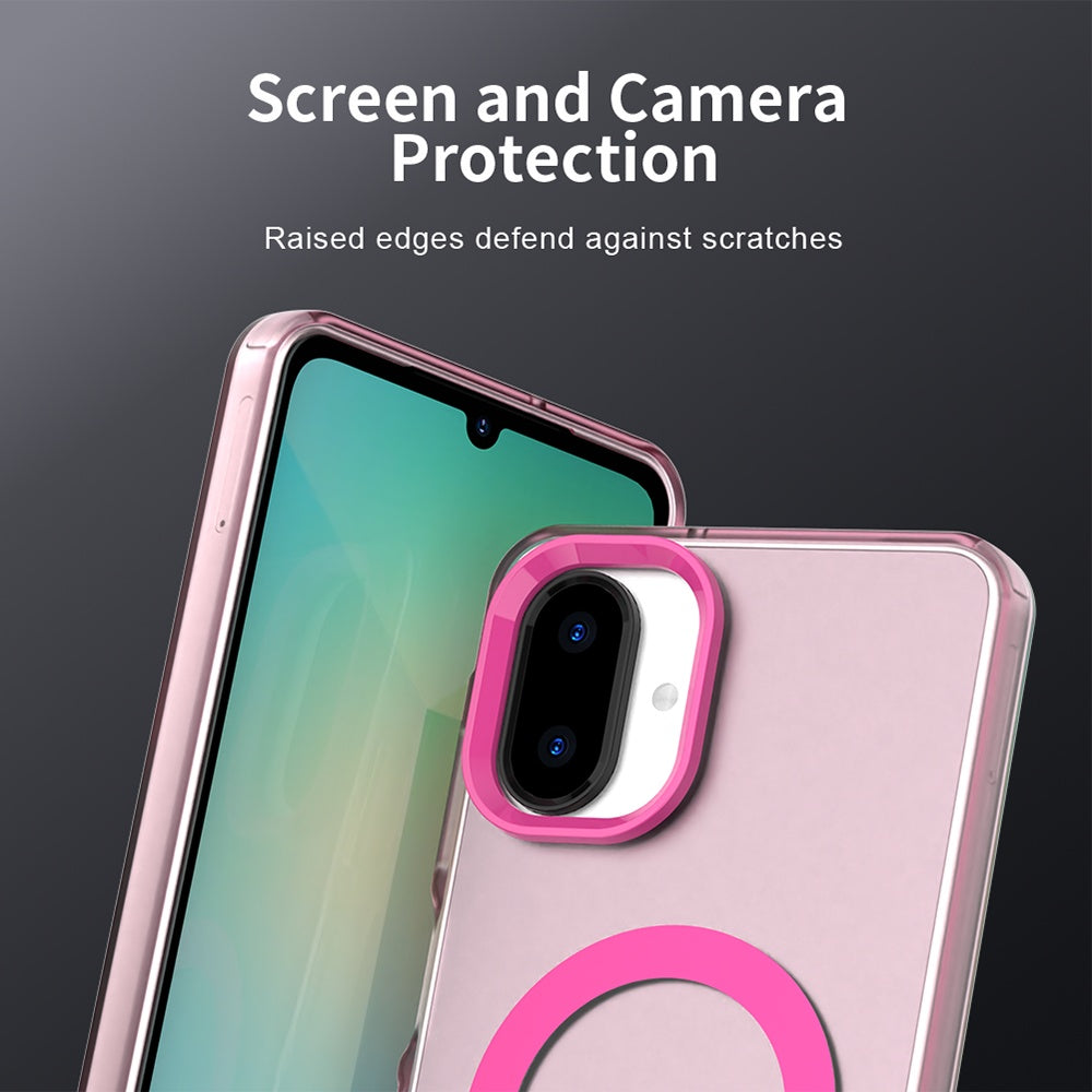 MagSafe-etui til Samsung Galaxy A07 4G A075, Techsuit, CandyCase, Lyserød