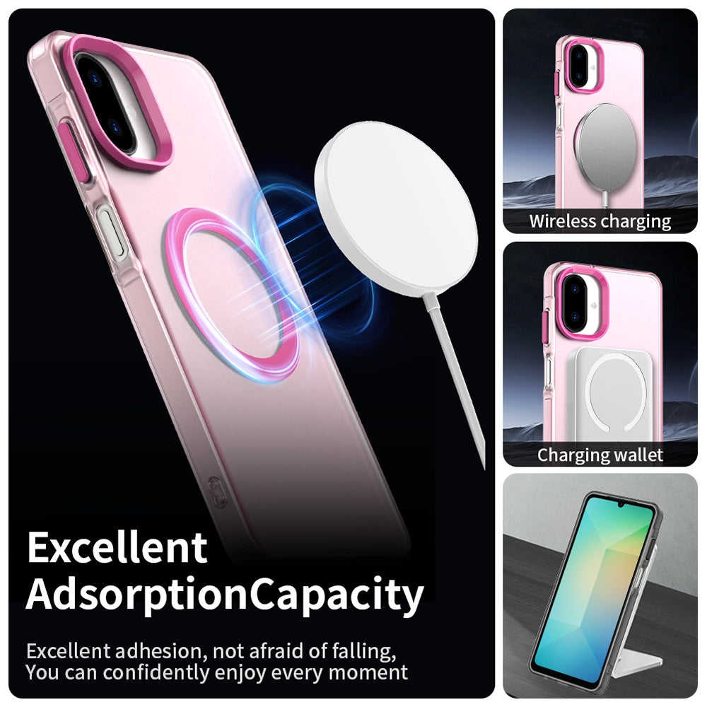 MagSafe-etui til Samsung Galaxy A07 4G A075, Techsuit, CandyCase, Lyserød