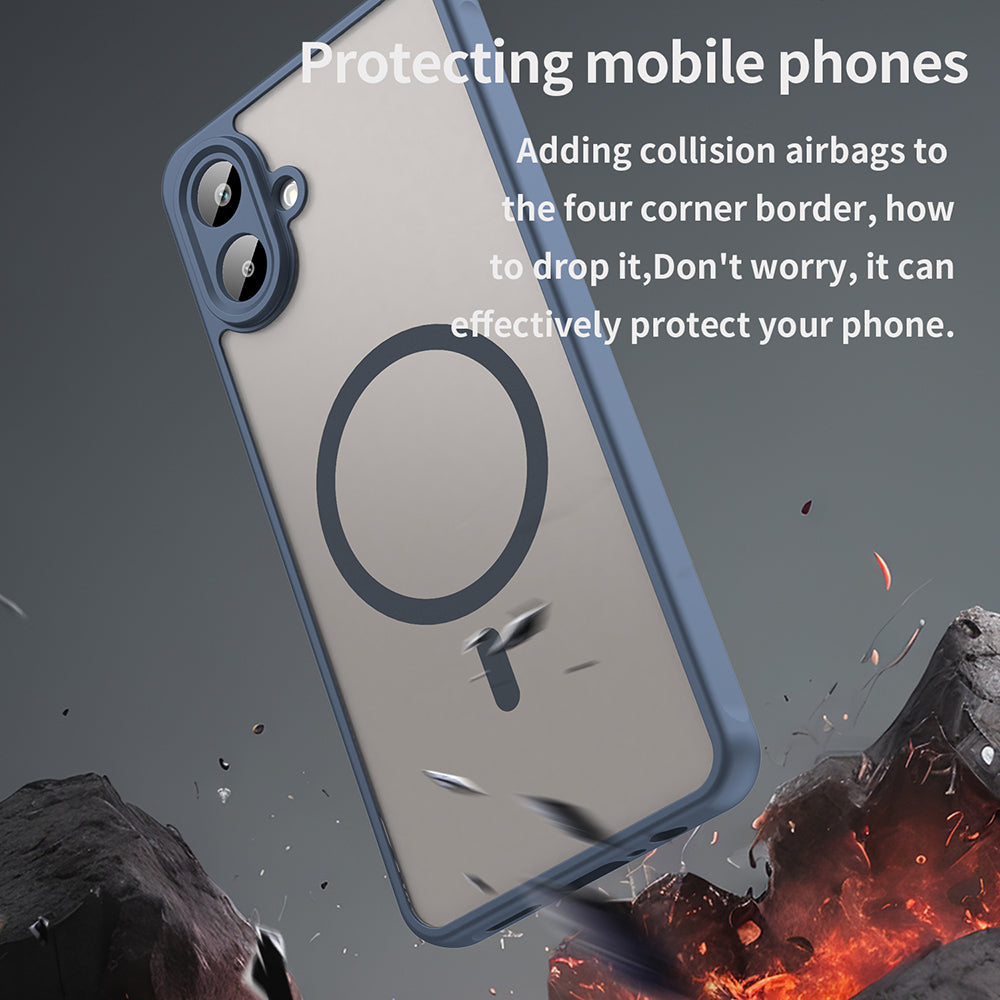 MagSafe-etui til Samsung Galaxy A07 4G A075, Techsuit, HaloFrost II, Mørkeblå