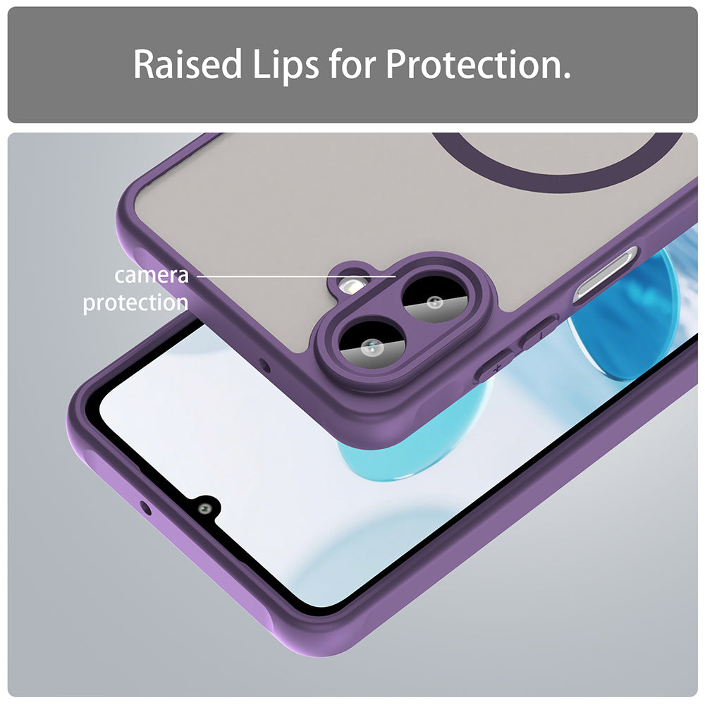 MagSafe-etui til Samsung Galaxy A07 4G A075, Techsuit, HaloFrost II, Lilla