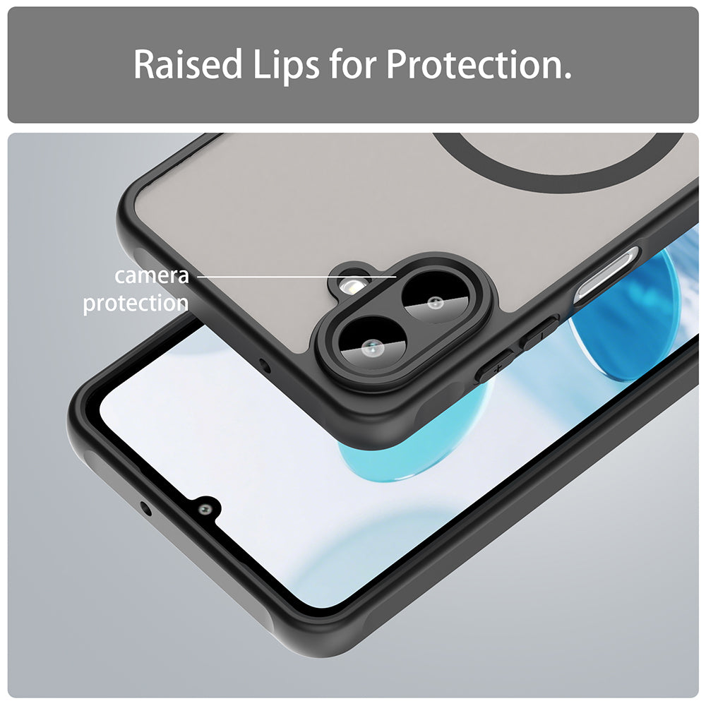 MagSafe-etui til Samsung Galaxy A07 4G A075, Techsuit, HaloFrost II, Sort