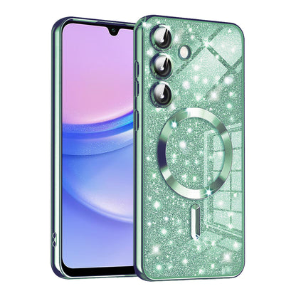 MagSafe-etui til Samsung Galaxy A15 5G A156 / A15 A155, Techsuit, Luxury Glitter, Lysegrøn