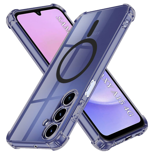 MagSafe-etui til Samsung Galaxy A15 5G A156 / A15 A155, Techsuit, stødabsorberende klar, røgfarvet