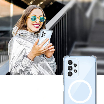 MagSafe-etui til Samsung Galaxy A15 5G A156 / A15 A155, Techsuit, stødabsorberende, gennemsigtig