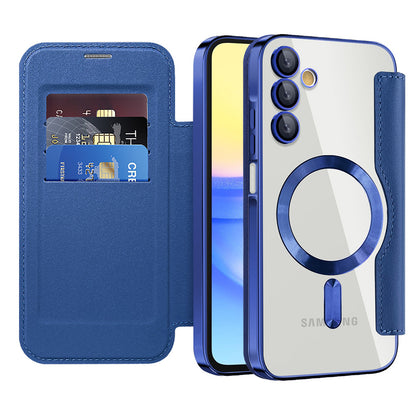 MagSafe Case for Samsung Galaxy A15 5G A156 / A15 A155, Techsuit, SmartMag Book, Blue
