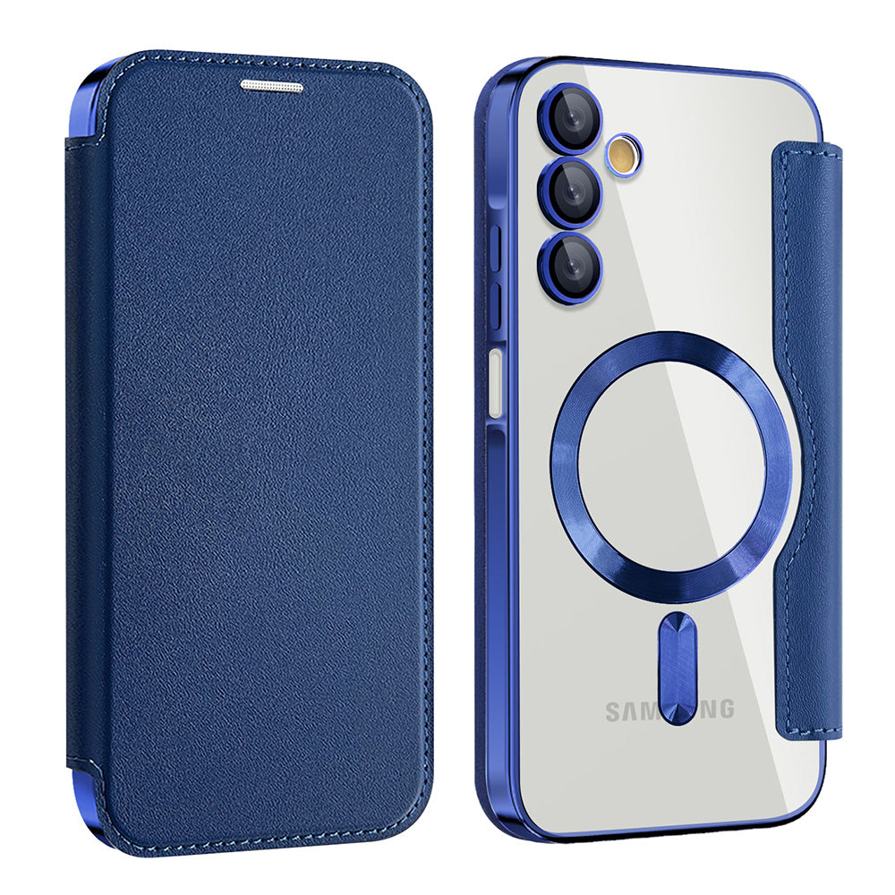 MagSafe Case for Samsung Galaxy A15 5G A156 / A15 A155, Techsuit, SmartMag Book, Blue