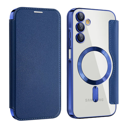 MagSafe Case for Samsung Galaxy A15 5G A156 / A15 A155, Techsuit, SmartMag Book, Blue