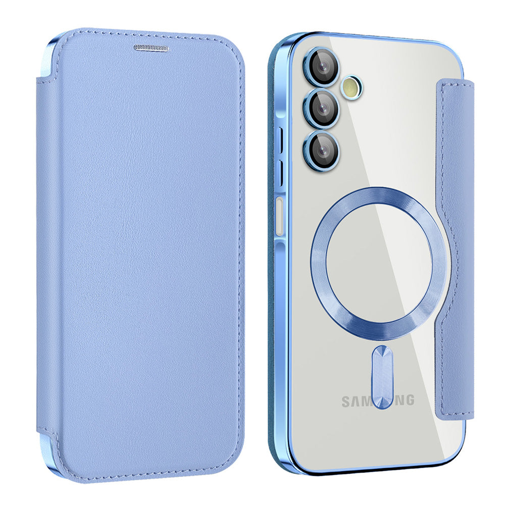 MagSafe Case for Samsung Galaxy A15 5G A156 / A15 A155, Techsuit, SmartMag Book, Blue