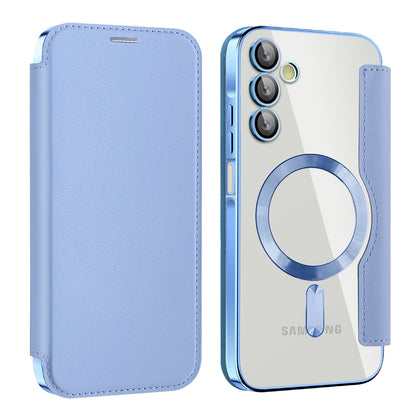 MagSafe Case for Samsung Galaxy A15 5G A156 / A15 A155, Techsuit, SmartMag Book, Blue