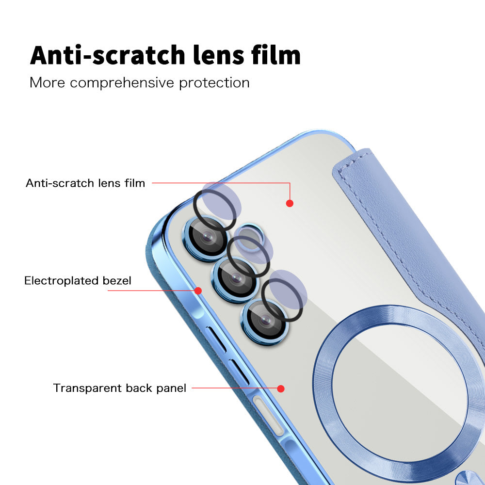 MagSafe Case for Samsung Galaxy A15 5G A156 / A15 A155, Techsuit, SmartMag Book, Blue