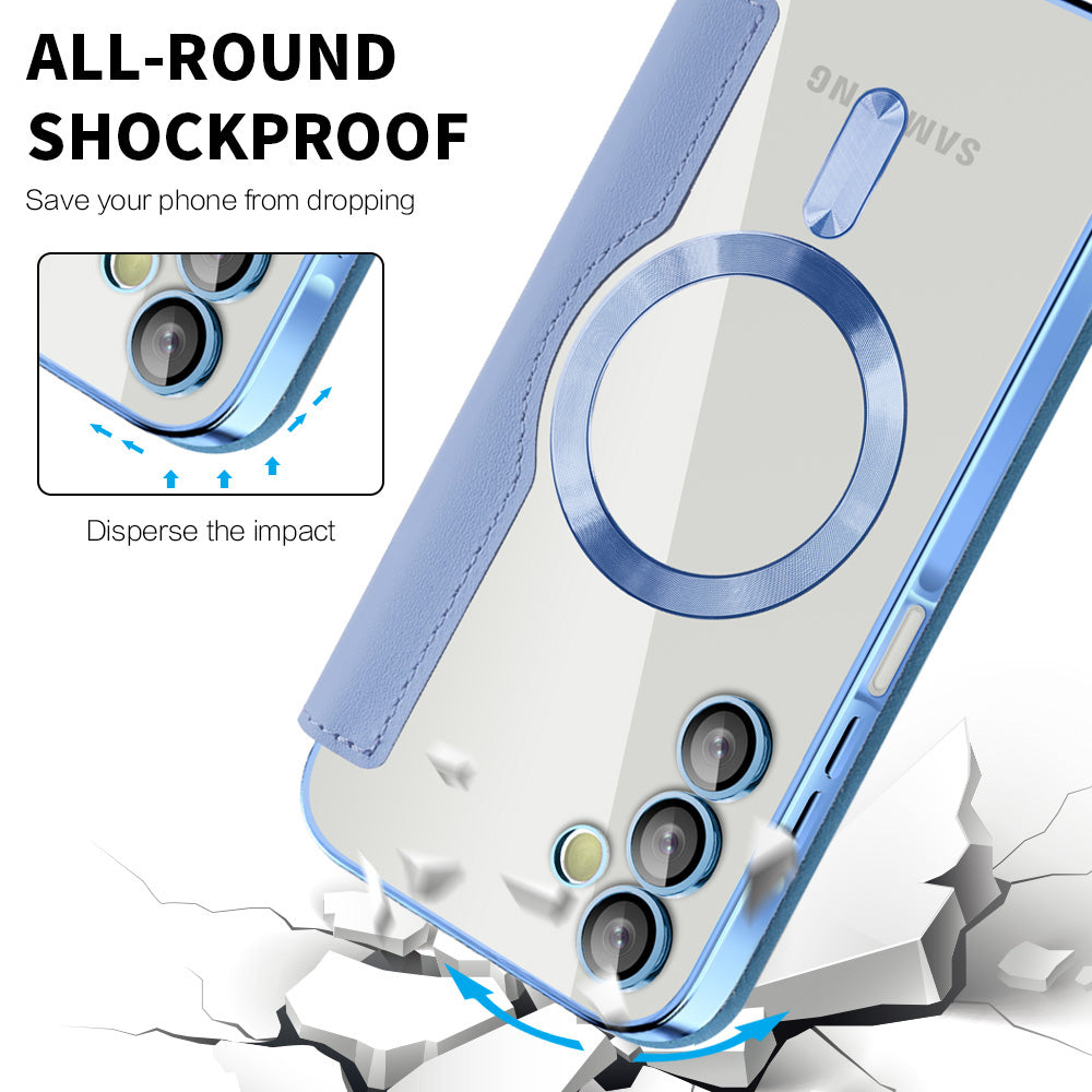 MagSafe Case for Samsung Galaxy A15 5G A156 / A15 A155, Techsuit, SmartMag Book, Blue