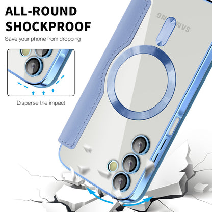MagSafe Case for Samsung Galaxy A15 5G A156 / A15 A155, Techsuit, SmartMag Book, Blue