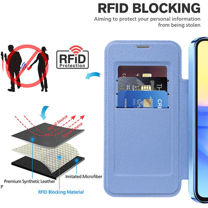 MagSafe Case for Samsung Galaxy A15 5G A156 / A15 A155, Techsuit, SmartMag Book, Blue