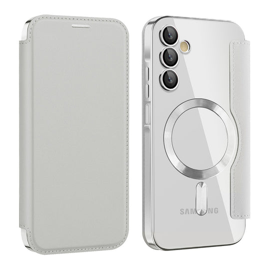 MagSafe-etui til Samsung Galaxy A15 5G A156 / A15 A155, Techsuit, SmartMag Book, Grå