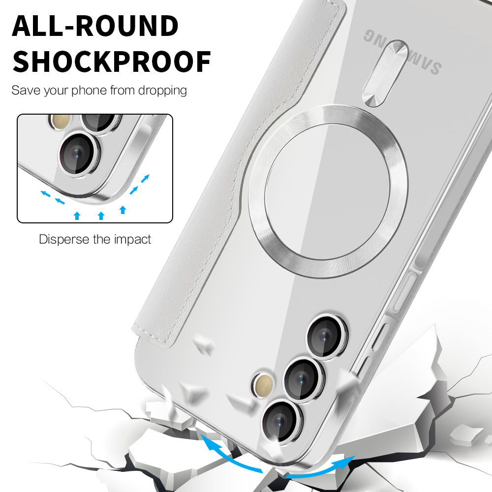 MagSafe Case for Samsung Galaxy A15 5G A156 / A15 A155, Techsuit, SmartMag Book, Gray