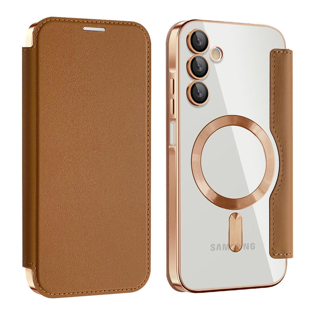 MagSafe-etui til Samsung Galaxy A15 5G A156 / A15 A155, Techsuit, SmartMag Book, Brun
