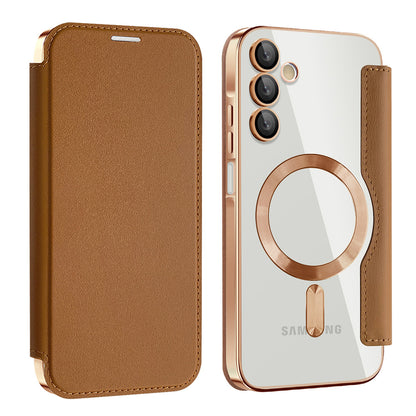 MagSafe-etui til Samsung Galaxy A15 5G A156 / A15 A155, Techsuit, SmartMag Book, Brun