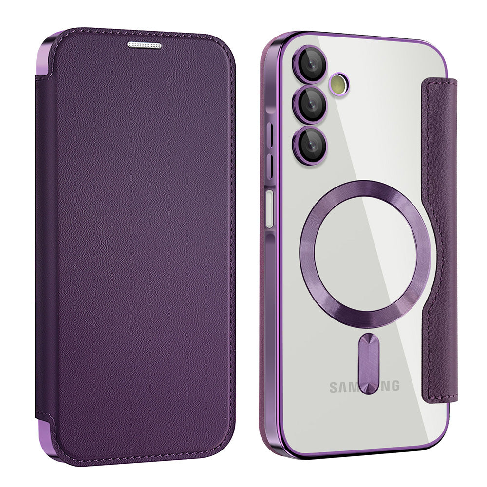 MagSafe Case for Samsung Galaxy A15 5G A156 / A15 A155, Techsuit, SmartMag Book, Purple