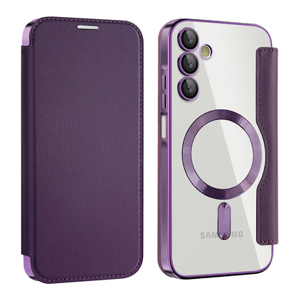 MagSafe Case for Samsung Galaxy A15 5G A156 / A15 A155, Techsuit, SmartMag Book, Purple