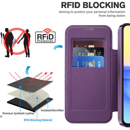 MagSafe Case for Samsung Galaxy A15 5G A156 / A15 A155, Techsuit, SmartMag Book, Purple