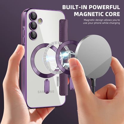 MagSafe Case for Samsung Galaxy A15 5G A156 / A15 A155, Techsuit, SmartMag Book, Purple