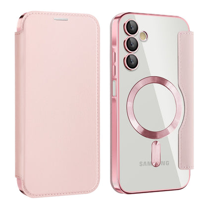 MagSafe Case for Samsung Galaxy A15 5G A156 / A15 A155, Techsuit, SmartMag Book, Pink