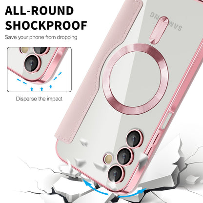 MagSafe Case for Samsung Galaxy A15 5G A156 / A15 A155, Techsuit, SmartMag Book, Pink