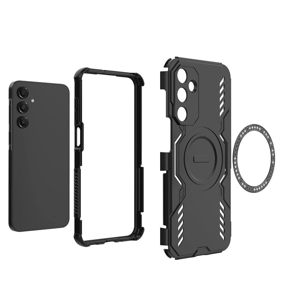 MagSafe-etui til Samsung Galaxy A16 5G A166 / A16 4G A165, Techsuit, ArmorMag, Sort