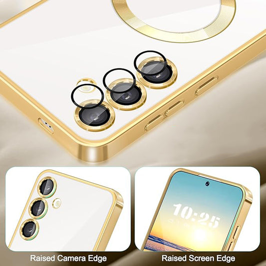 MagSafe-etui til Samsung Galaxy A16 5G A166 / A16 4G A165, Techsuit, Luxury Crystal, Lyserød