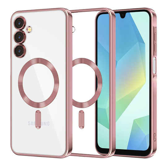 MagSafe-etui til Samsung Galaxy A16 5G A166 / A16 4G A165, Techsuit, Luxury Crystal, Lyserød