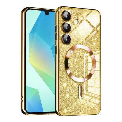 MagSafe-etui til Samsung Galaxy A16 5G A166 / A16 4G A165, Techsuit, Luxury Glitter, Guld