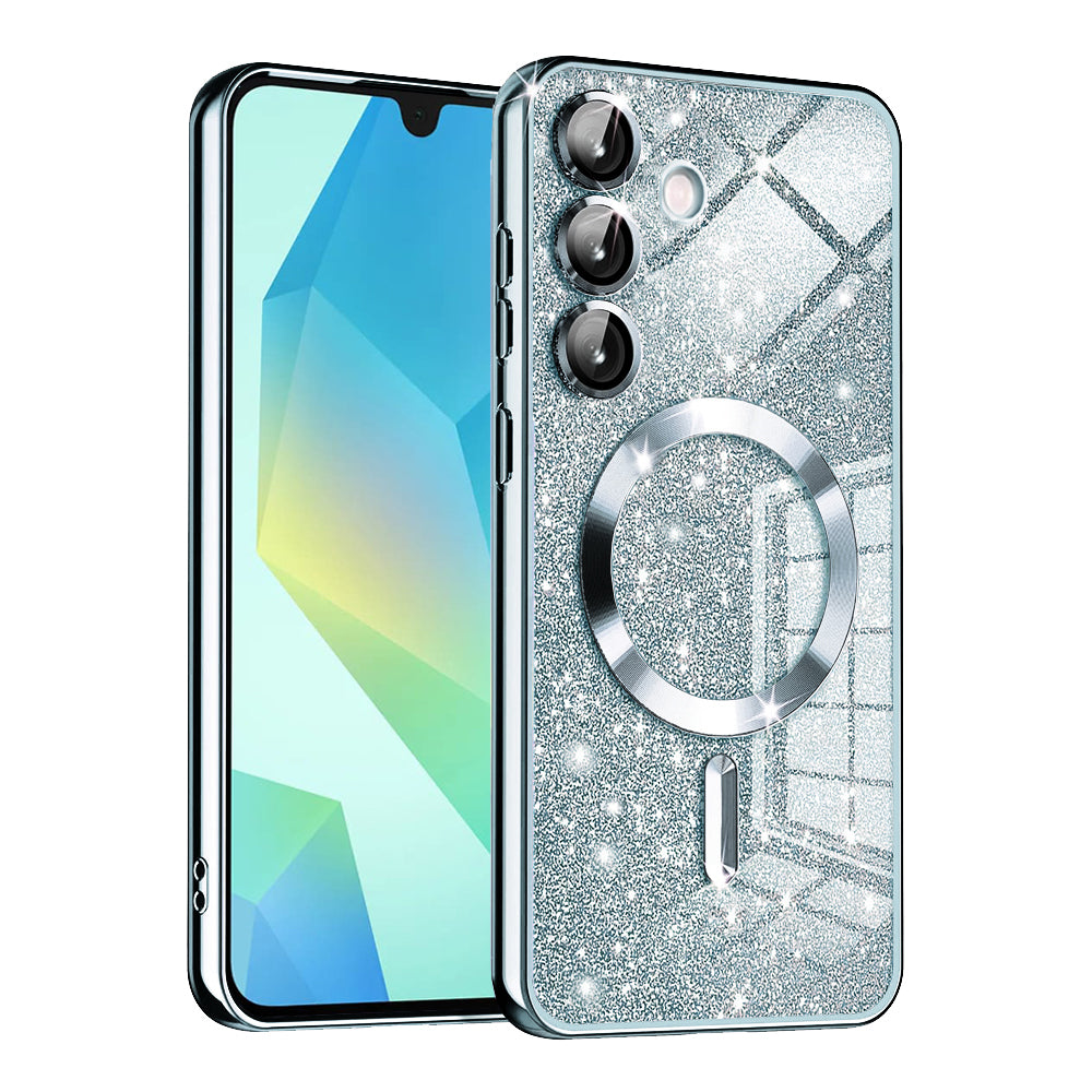 MagSafe-etui til Samsung Galaxy A16 5G A166 / A16 4G A165, Techsuit, Luxury Glitter, Bleu