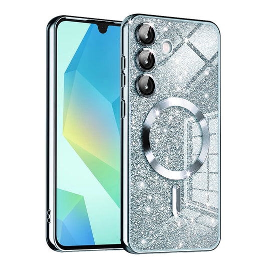 MagSafe-etui til Samsung Galaxy A16 5G A166 / A16 4G A165, Techsuit, Luxury Glitter, Bleu