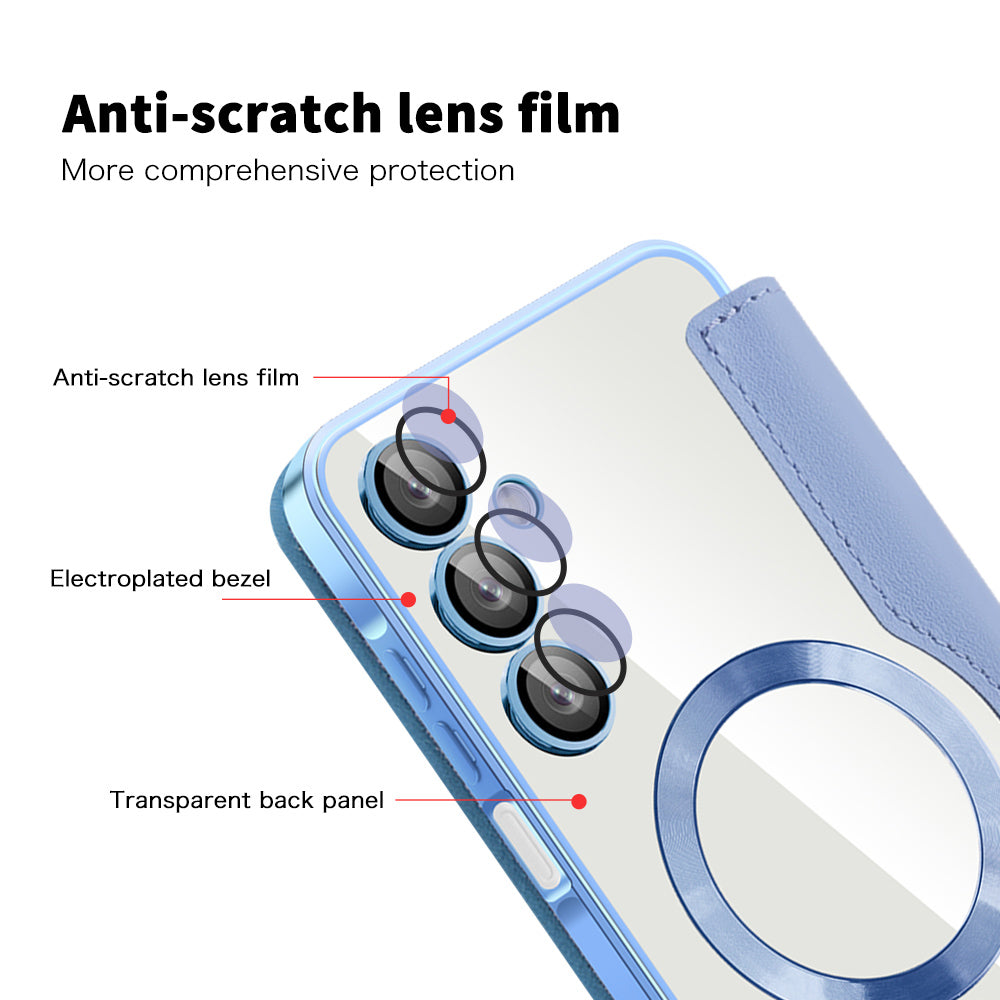 MagSafe-etui til Samsung Galaxy A16 5G A166 / A16 4G A165, Techsuit, SmartMag Book, Blå