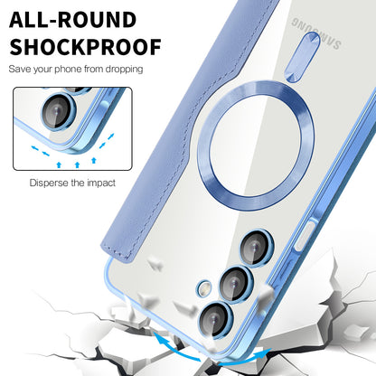 MagSafe-etui til Samsung Galaxy A16 5G A166 / A16 4G A165, Techsuit, SmartMag Book, Blå