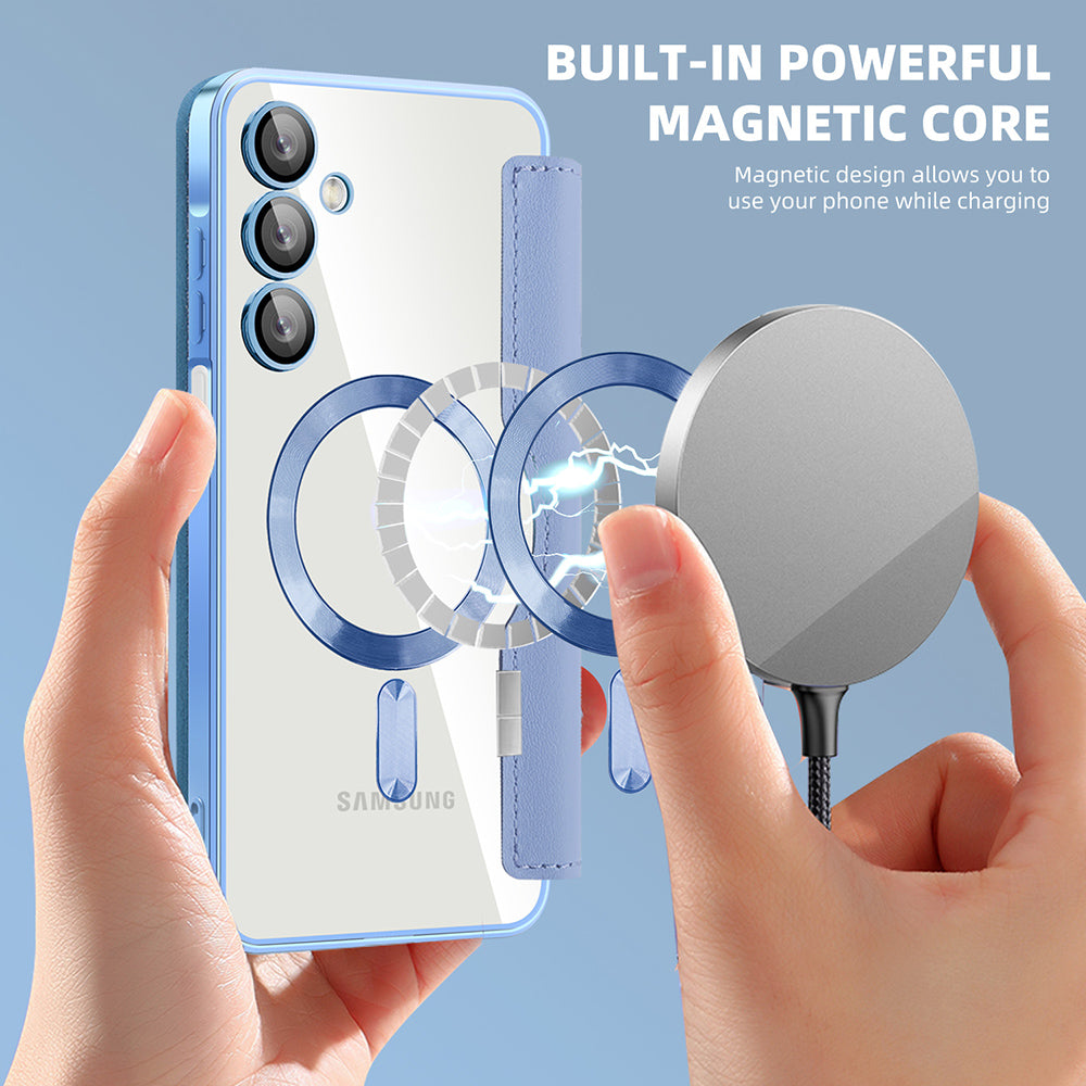 MagSafe-etui til Samsung Galaxy A16 5G A166 / A16 4G A165, Techsuit, SmartMag Book, Blå