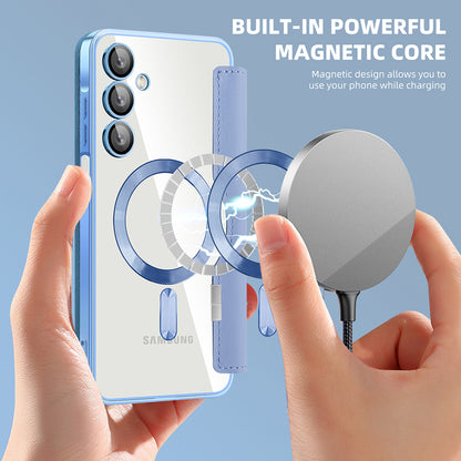 MagSafe-etui til Samsung Galaxy A16 5G A166 / A16 4G A165, Techsuit, SmartMag Book, Blå