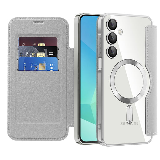 MagSafe-etui til Samsung Galaxy A16 5G A166 / A16 4G A165, Techsuit, SmartMag Book, Grå