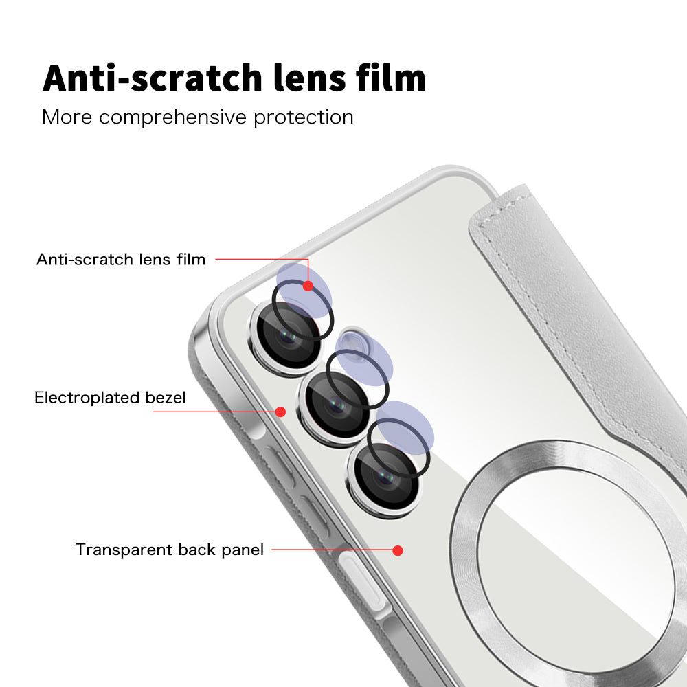 MagSafe-etui til Samsung Galaxy A16 5G A166 / A16 4G A165, Techsuit, SmartMag Book, Grå