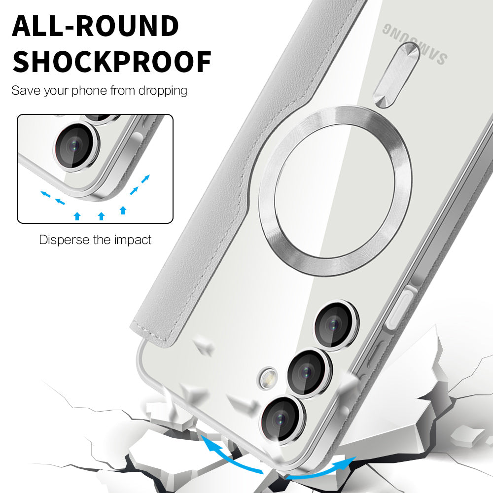 MagSafe-etui til Samsung Galaxy A16 5G A166 / A16 4G A165, Techsuit, SmartMag Book, Grå