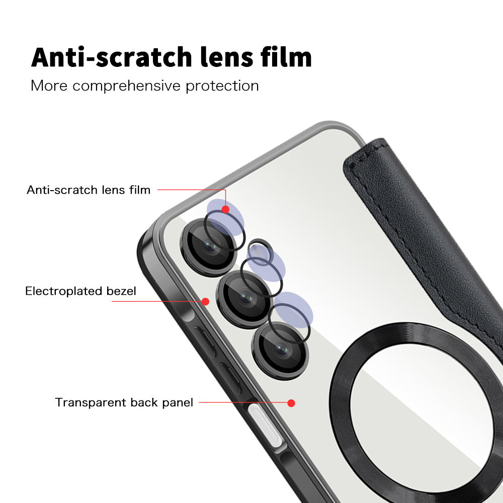 MagSafe-etui til Samsung Galaxy A16 5G A166 / A16 4G A165, Techsuit, SmartMag Book, Sort