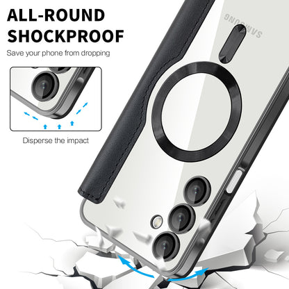 MagSafe-etui til Samsung Galaxy A16 5G A166 / A16 4G A165, Techsuit, SmartMag Book, Sort
