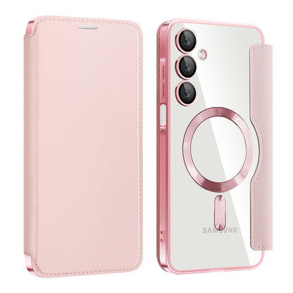 MagSafe-etui til Samsung Galaxy A16 5G A166 / A16 4G A165, Techsuit, SmartMag Book, Lyserød
