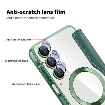 MagSafe-etui til Samsung Galaxy A16 5G A166 / A16 4G A165, Techsuit, SmartMag Book, Grøn